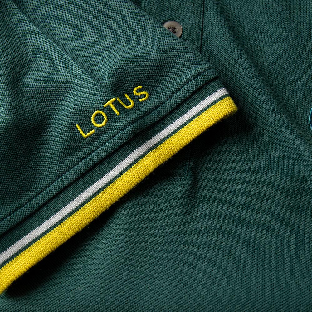 MEN'S POLO SHIRT GREEN & YELLOW - Lotus Silverstone