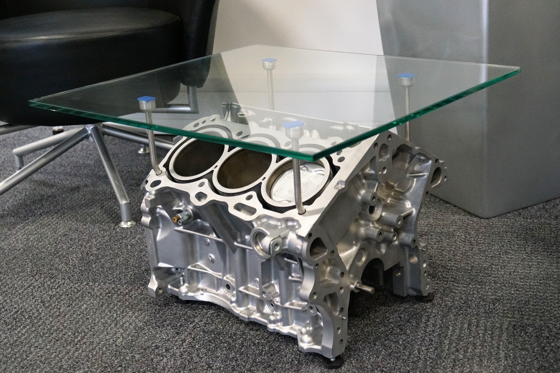V6 Exige/Evora Engine Glass Table - Lotus Silverstone